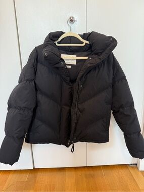 Wilfred Black Short Puffer Jacket